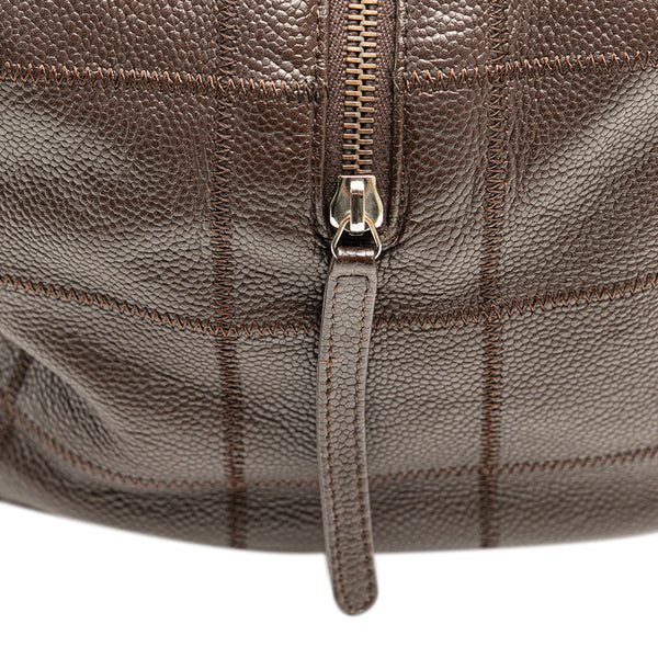 シャネル チョコバー トートバッグ ショルダーバッグ A26135 ブラウン キャビアスキン レディース CHANEL 【中古】