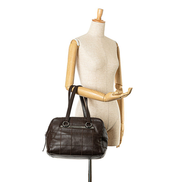 シャネル チョコバー トートバッグ ショルダーバッグ A26135 ブラウン キャビアスキン レディース CHANEL 【中古】
