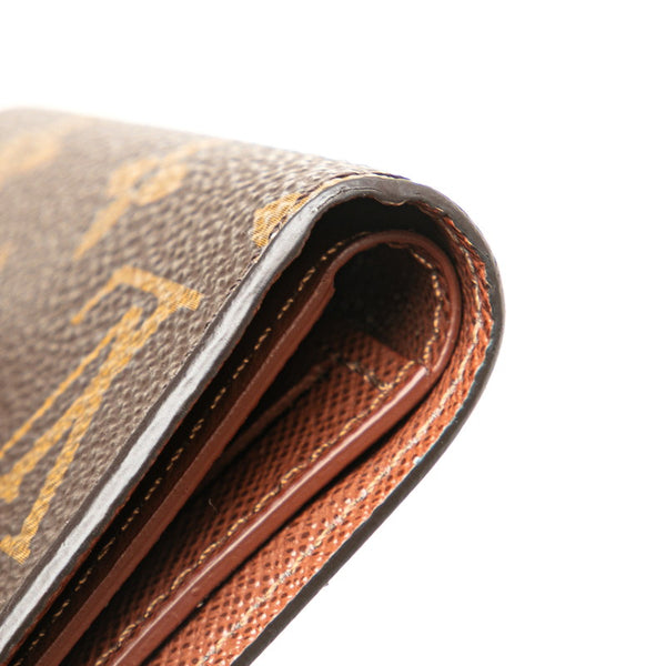 ルイ ヴィトン モノグラム ポルトフォイユ ヴィクトリーヌ 三つ折り財布 M62472 ブラウン PVC レディース LOUIS VUITTON 【中古】