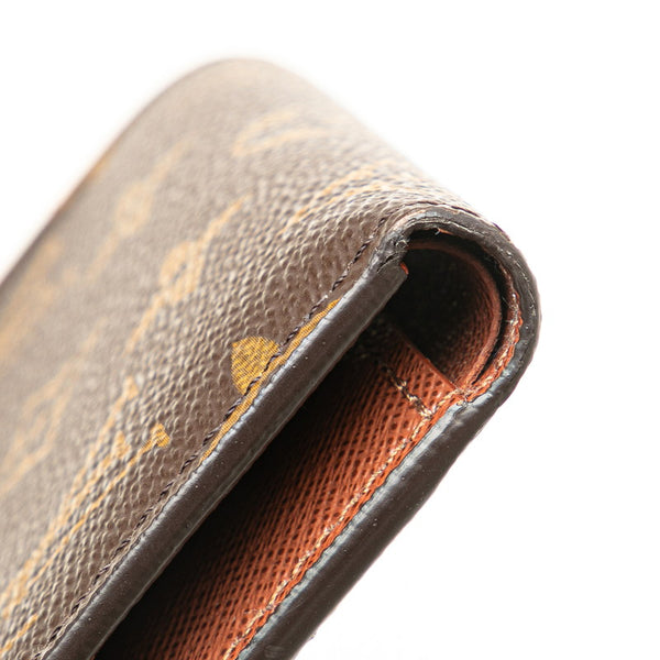 ルイ ヴィトン モノグラム ポルトフォイユ ヴィクトリーヌ 三つ折り財布 M62472 ブラウン PVC レディース LOUIS VUITTON 【中古】