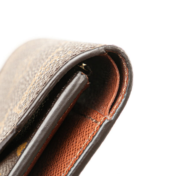 ルイ ヴィトン モノグラム ポルトフォイユ ヴィクトリーヌ 三つ折り財布 M62472 ブラウン PVC レディース LOUIS VUITTON 【中古】