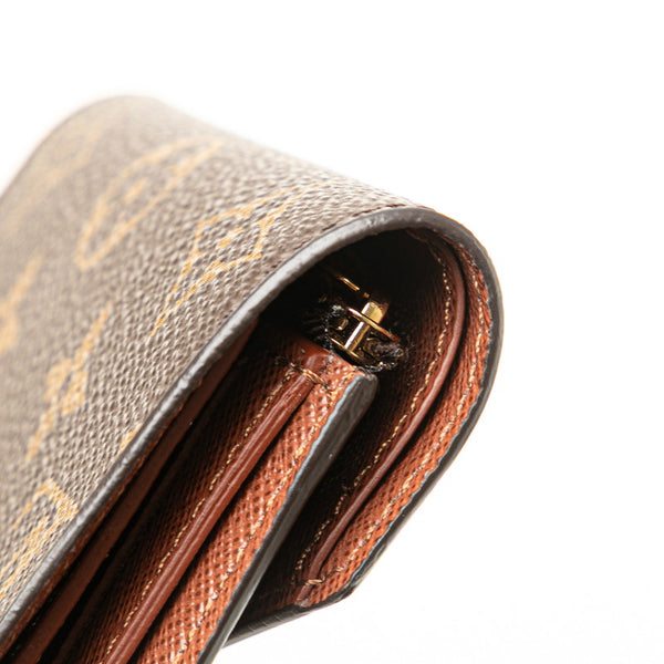 ルイ ヴィトン モノグラム ポルトフォイユ ヴィクトリーヌ 三つ折り財布 M62472 ブラウン PVC レディース LOUIS VUITTON 【中古】
