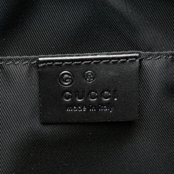 グッチ シェリーライン クラッチバッグ セカンドバッグ 630916 ブラック ナイロン レザー メンズ GUCCI 【中古】
