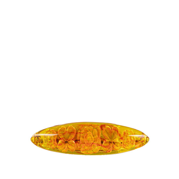 シャネル ココマーク クローバー カメリア ブローチ オレンジ プラスチック レディース CHANEL 【中古】