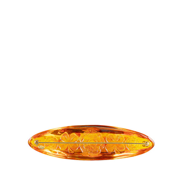 シャネル ココマーク クローバー カメリア ブローチ オレンジ プラスチック レディース CHANEL 【中古】