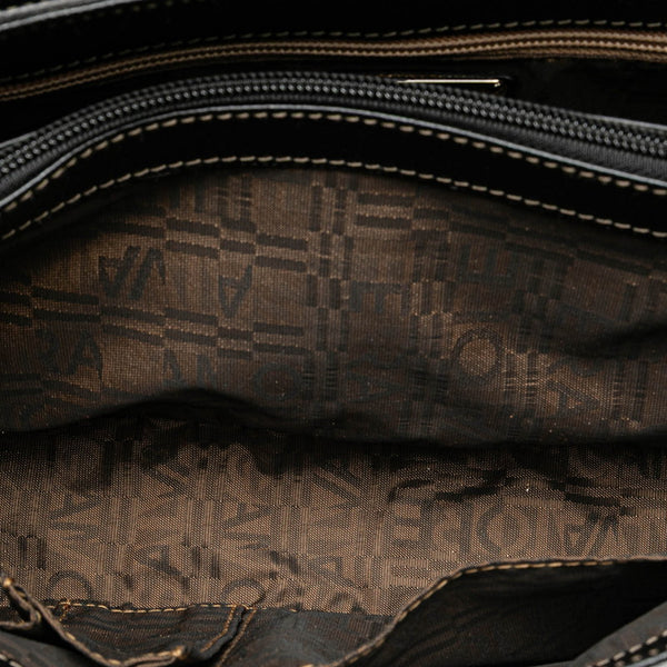 サルヴァトーレフェラガモ ガンチーニ ハンドバッグ ブラック レザー レディース Salvatore Ferragamo 【中古】