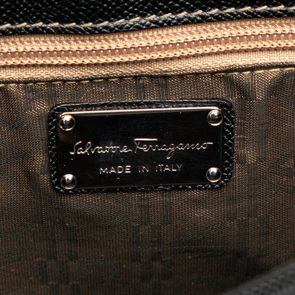 サルヴァトーレフェラガモ ガンチーニ ハンドバッグ ブラック レザー レディース Salvatore Ferragamo 【中古】