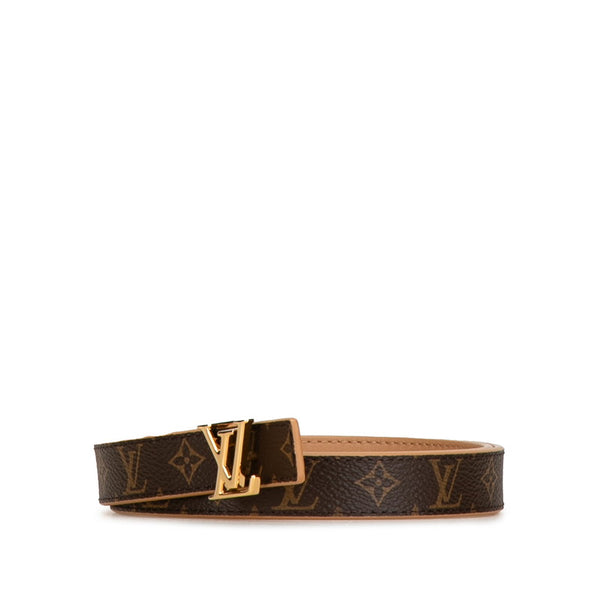 ルイ ヴィトン モノグラム アイコニック20MMリバーシブル ベルト 80/32 M0527 ブラウン PVC レザー メンズ LOUIS VUITTON 【中古】