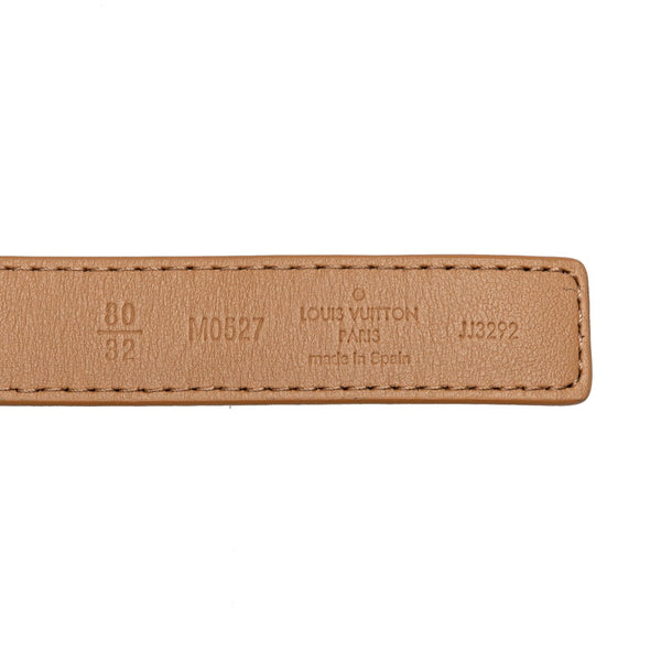 ルイ ヴィトン モノグラム アイコニック20MMリバーシブル ベルト 80/32 M0527 ブラウン PVC レザー メンズ LOUIS VUITTON 【中古】