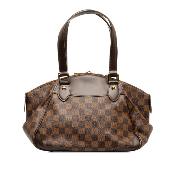 ルイ ヴィトン ダミエ ヴェローナPM  ハンドバッグ ショルダーバッグ N41117 ブラウン PVC レザー レディース LOUIS VUITTON 【中古】