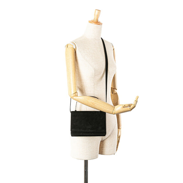 サルヴァトーレフェラガモ ハンドバッグ ショルダーバッグ 2WAY ブラック ヌバック レディース Salvatore Ferragamo 【中古】