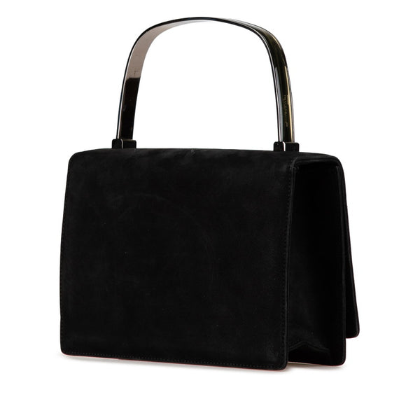 サルヴァトーレフェラガモ ハンドバッグ ショルダーバッグ 2WAY ブラック ヌバック レディース Salvatore Ferragamo 【中古】