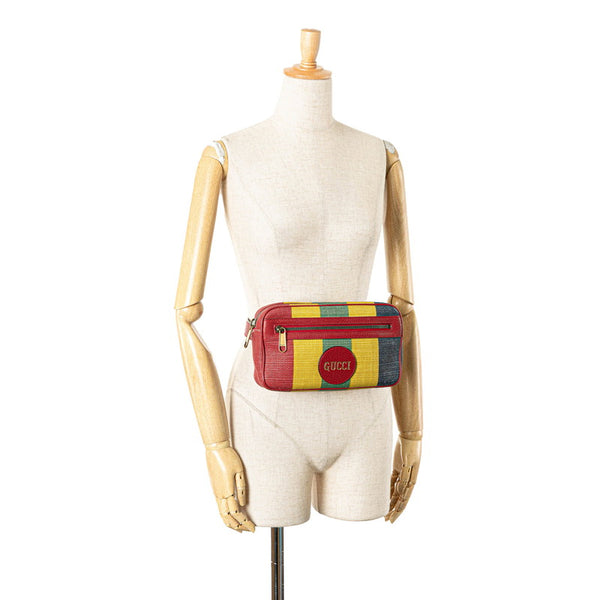 グッチ バイアデラ ボディバッグ ウエストバッグ 625895 マルチカラー キャンバス レザー レディース GUCCI 【中古】
