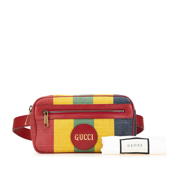 グッチ バイアデラ ボディバッグ ウエストバッグ 625895 マルチカラー キャンバス レザー レディース GUCCI 【中古】