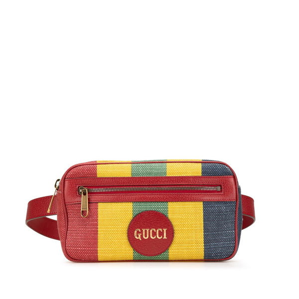 グッチ バイアデラ ボディバッグ ウエストバッグ 625895 マルチカラー キャンバス レザー レディース GUCCI 【中古】