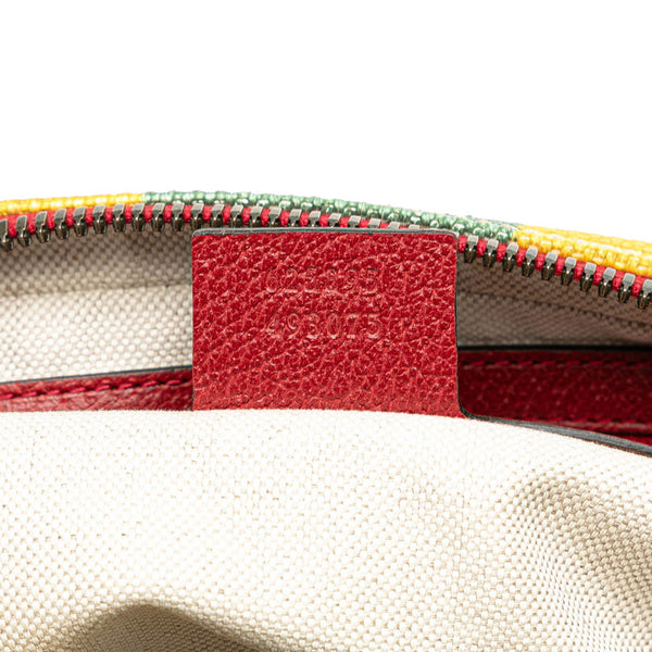 グッチ バイアデラ ボディバッグ ウエストバッグ 625895 マルチカラー キャンバス レザー レディース GUCCI 【中古】