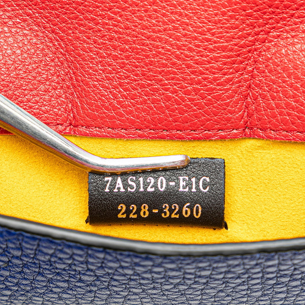 フェンディ ショルダーバッグ フォンホルダー 7AS120 レッド ブルー レザー レディース FENDI 【中古】