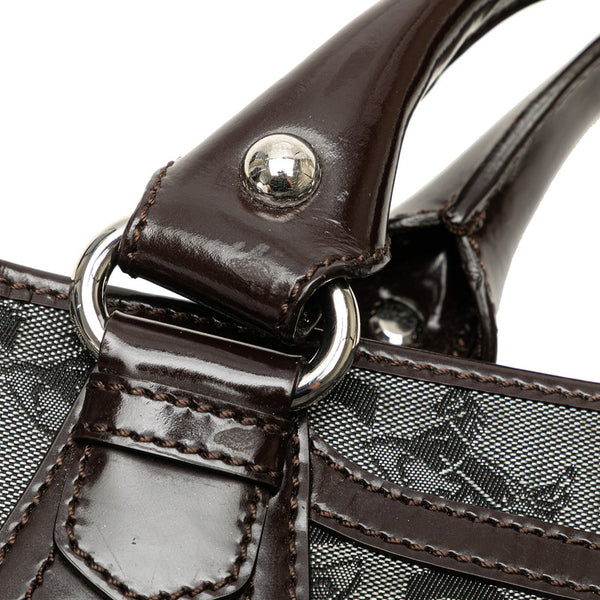 セリーヌ Cマカダム ブギーバッグ 馬車 ハンドバッグ ブラック ブラウン キャンバス レザー レディース CELINE 【中古】