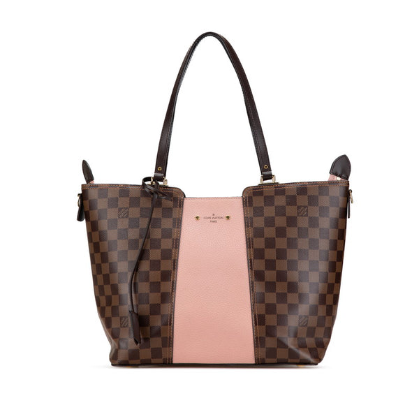 ルイ ヴィトン ダミエ ジャージー トートバッグ N44041 マグノリア ブラウン ピンク PVC レザー レディース LOUIS VUITTON 【中古】