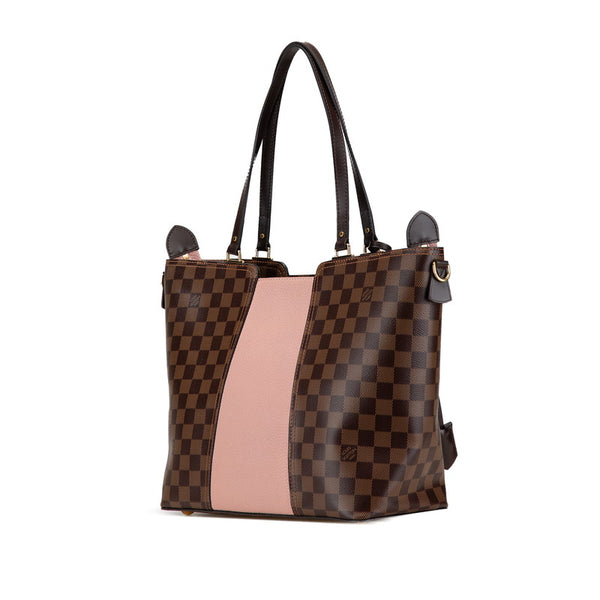 ルイ ヴィトン ダミエ ジャージー トートバッグ N44041 マグノリア ブラウン ピンク PVC レザー レディース LOUIS VUITTON 【中古】