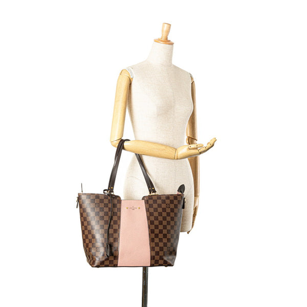 ルイ ヴィトン ダミエ ジャージー トートバッグ N44041 マグノリア ブラウン ピンク PVC レザー レディース LOUIS VUITTON 【中古】