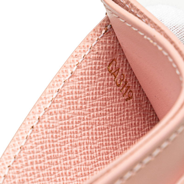 ルイ ヴィトン ダミエ ポルトカルト サーンプル スタッズ カードケース N60248 ブラウン ピンク PVC レザー レディース LOUIS VUITTON 【中古】
