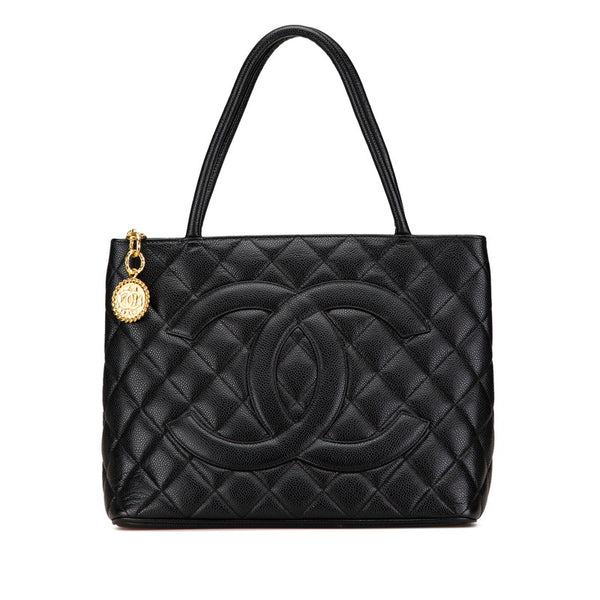シャネル マトラッセ ココマーク 復刻トート トートバッグ A01804 ブラック レザー レディース CHANEL 【中古】