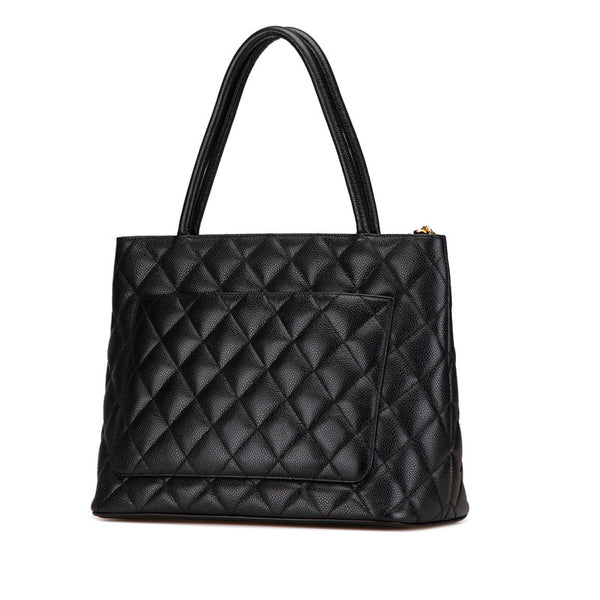 シャネル マトラッセ ココマーク 復刻トート トートバッグ A01804 ブラック レザー レディース CHANEL 【中古】