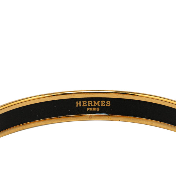 エルメス エマイユPM 香水瓶 モチーフ バングル ゴールド グレー マルチカラー メッキ レディース HERMES 【中古】