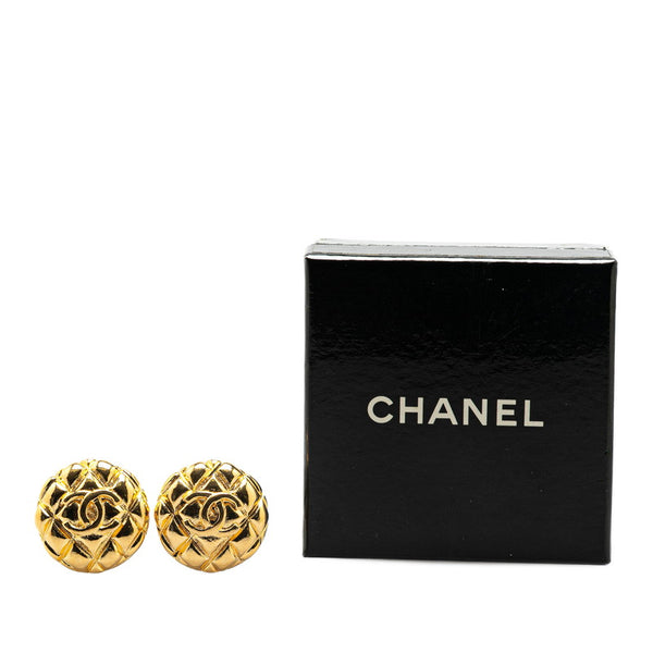 シャネル ヴィンテージ マトラッセ ココマーク イヤリング ゴールド メッキ レディース CHANEL 【中古】