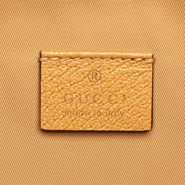 グッチ ダブルG スター リュック バックパック 704946 カーキグリーン ブラウン コーデュロイ レザー レディース GUCCI 【中古】