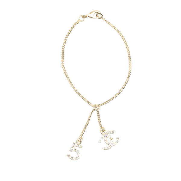 シャネル ココマーク No.5 スイング ブレスレット シルバー メタル ラインストーン レディース CHANEL 【中古】