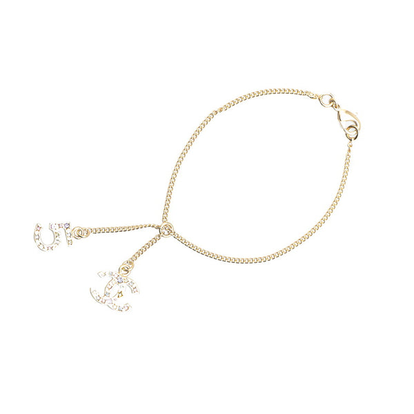 シャネル ココマーク No.5 スイング ブレスレット シルバー メタル ラインストーン レディース CHANEL 【中古】