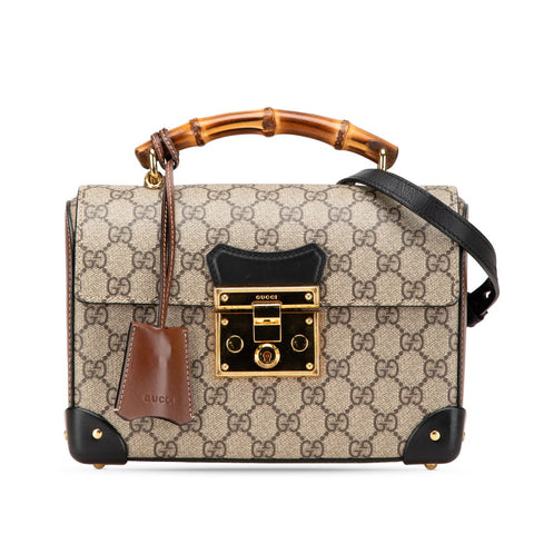 グッチ バンブー GGスモール ハンドバッグ ショルダーバッグ 2WAY 603221 ベージュ マルチカラー PVC レザー レディース GUCCI 【中古】