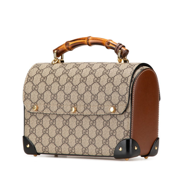 グッチ バンブー GGスモール ハンドバッグ ショルダーバッグ 2WAY 603221 ベージュ マルチカラー PVC レザー レディース GUCCI 【中古】