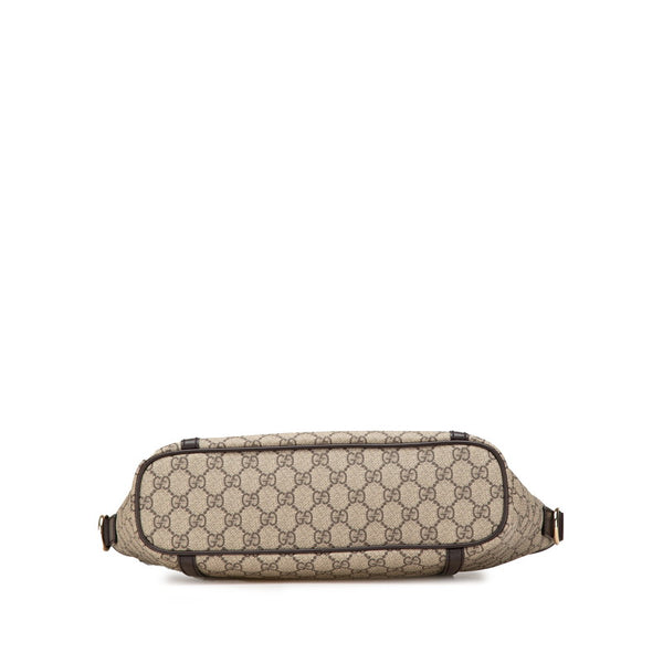 グッチ GGスプリーム トートバッグ ショルダーバッグ 2WAY 388929 ベージュ ブラウン PVC レザー レディース GUCCI 【中古】