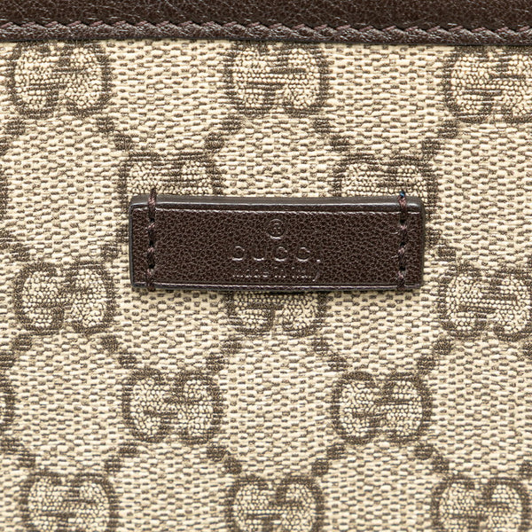 グッチ GGスプリーム トートバッグ ショルダーバッグ 2WAY 388929 ベージュ ブラウン PVC レザー レディース GUCCI 【中古】