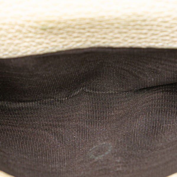 グッチ ダブルホック 二つ折り財布 368233 ホワイト レザー レディース GUCCI 【中古】