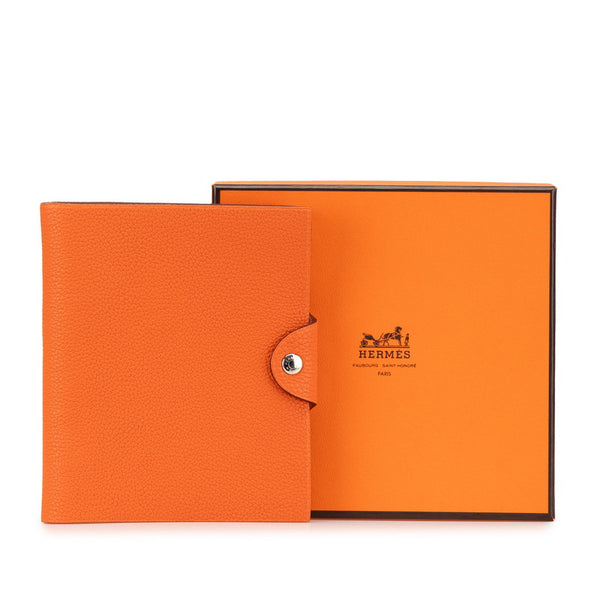 エルメス ユリスPM レフィル付属 手帳カバー オレンジポピー トゴ レディース HERMES 【中古】