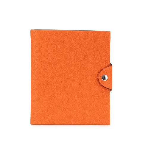 エルメス ユリスPM レフィル付属 手帳カバー オレンジポピー トゴ レディース HERMES 【中古】