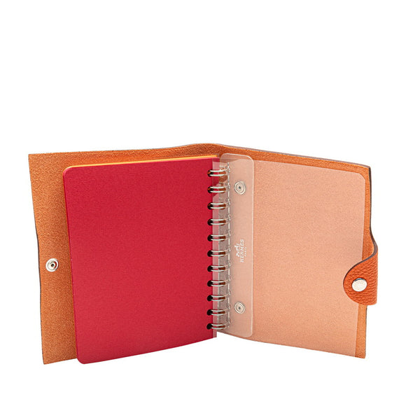 エルメス ユリスPM レフィル付属 手帳カバー オレンジポピー トゴ レディース HERMES 【中古】
