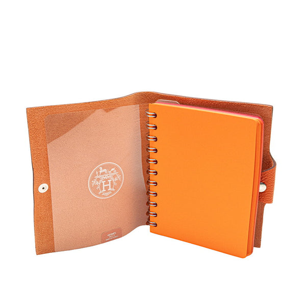 エルメス ユリスPM レフィル付属 手帳カバー オレンジポピー トゴ レディース HERMES 【中古】