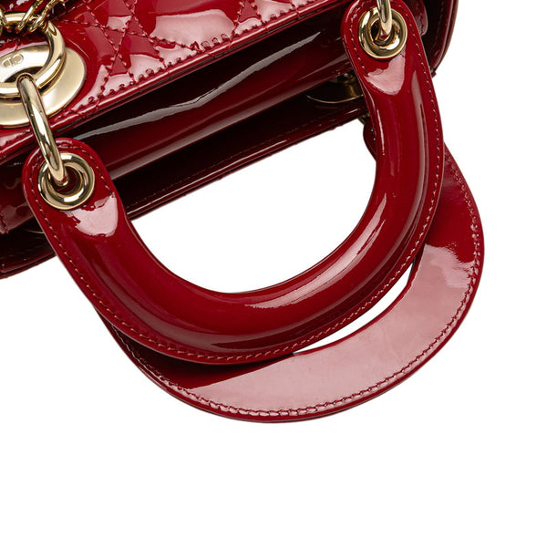 ディオール カナージュ レディディオール ハンドバッグ ショルダーバッグ 2WAY レッド パテントレザー レディース Dior 【中古】