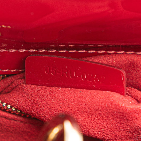 ディオール カナージュ レディディオール ハンドバッグ ショルダーバッグ 2WAY レッド パテントレザー レディース Dior 【中古】