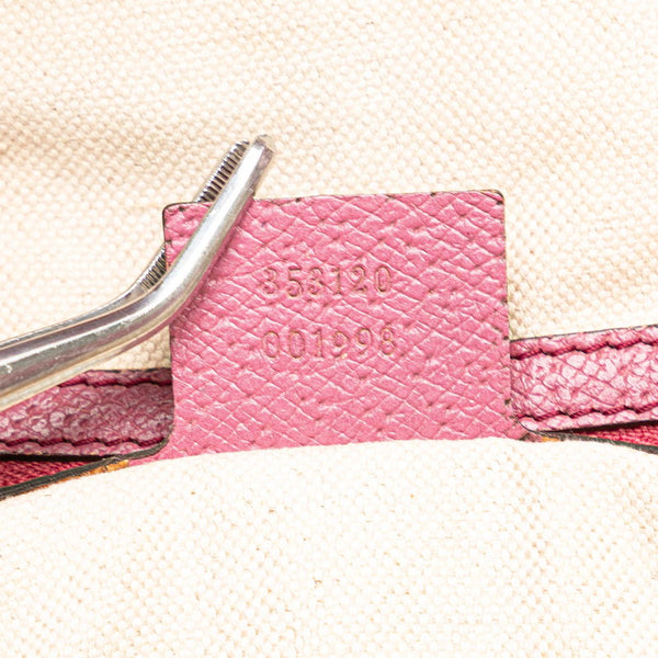 グッチ GGキャンバス ブリー ハンドバッグ ショルダーバッグ 2WAY 353120 ベージュ ピンク キャンバス レザー レディース GUCCI 【中古】