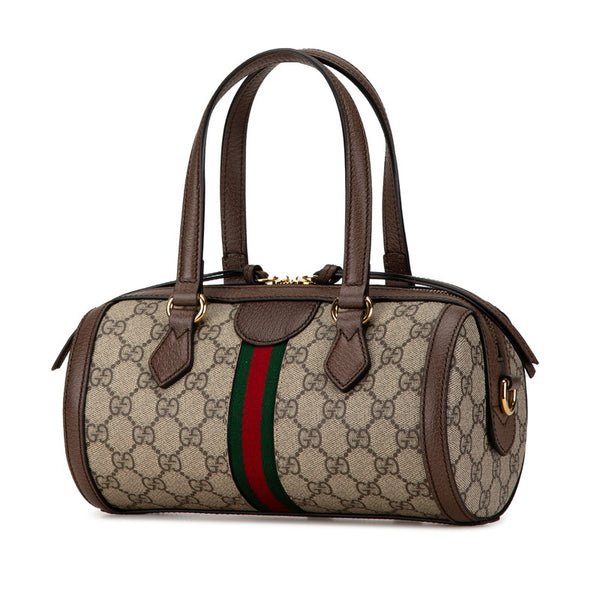 グッチ GGスプリーム オフィディア ハンドバッグ ショルダーバッグ 602577 ベージュ ブラウン PVC レザー レディース GUCCI 【中古】