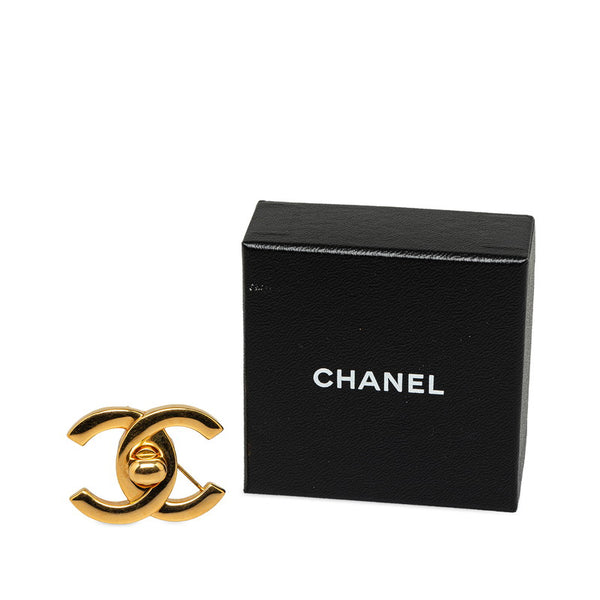 シャネル ヴィンテージ ココマーク ターンロック ブローチ ゴールド メッキ レディース CHANEL 【中古】