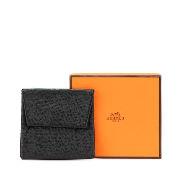 エルメス バスティア コインケース 小銭入れ ブラック ヴォーエプソン レディース HERMES 【中古】