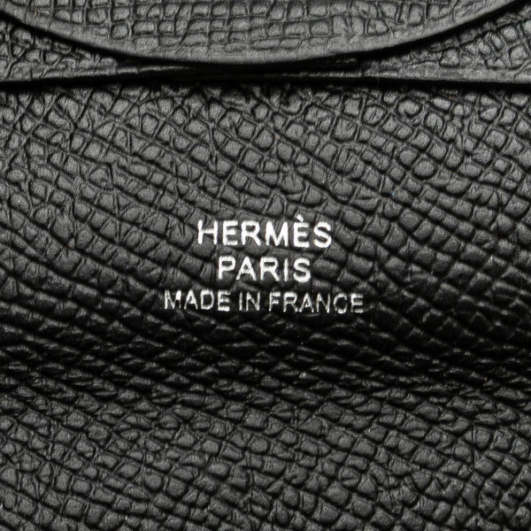 エルメス バスティア コインケース 小銭入れ ブラック ヴォーエプソン レディース HERMES 【中古】