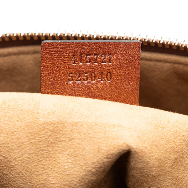 グッチ GGスプリーム トートバッグ ショルダーバッグ 415721 ベージュ ブラウン PVC レザー レディース GUCCI 【中古】